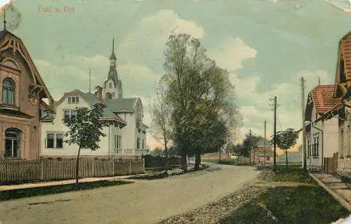 AK - Ústi n. Or. Straßenpartie mit Kirche