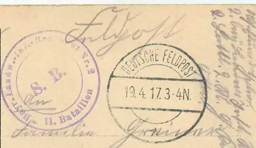 AK Hänsel Leipzig russische Teestube Feldpost 1917