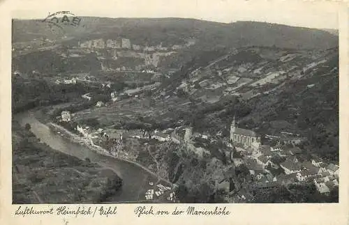 Ansichtskarte Heimbach Eifel Luftkurort Blick von der Marienhöhe versandt 1938