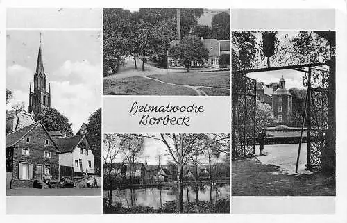 Ansichtskarte Heimatwoche Essen Borbeck versandt 1956