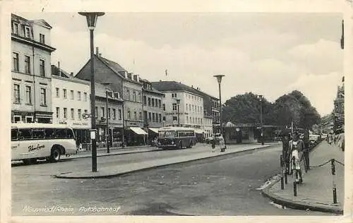 Ansichtskarte Neuwied / Rhein Autobahn versandt 1954