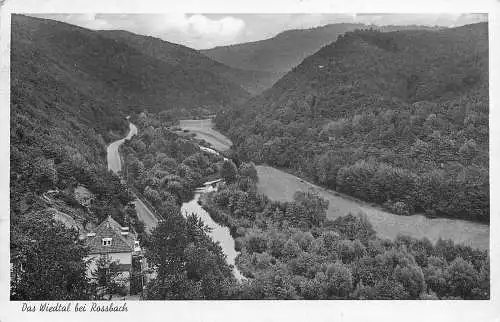 Ansichtskarte Wiedtal Rossbach Panorama versandt 1932