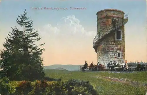 Ansichtskarte Schwarzwald Turm a. d. Brend 1150m  ü. M. nicht versandt