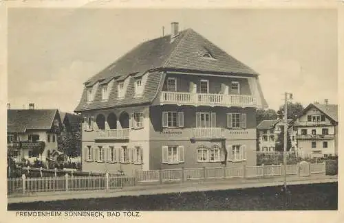 Ansichtskarte Bad Tölz Fremdenheim Sonneneck versandt