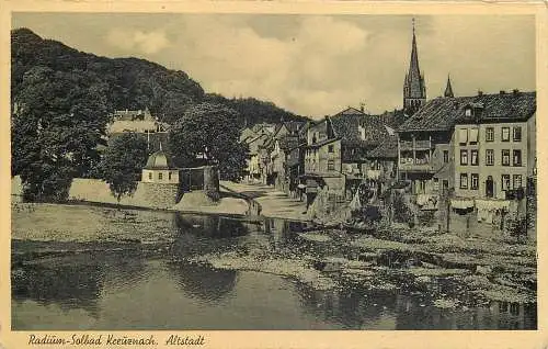 Ansichtskarte Radium-Solbad Kreuznach Altstadt versandt