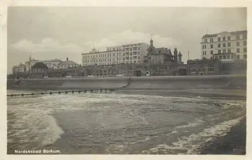 Ansichtskarte Nordseebad Borkum Promenade versandt 1930