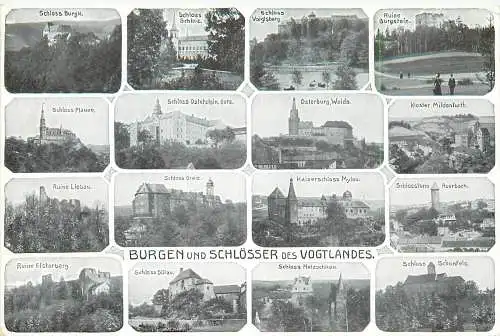 Ansichtskarte Vogtland Burgen und Schlösser nicht versandt 1933