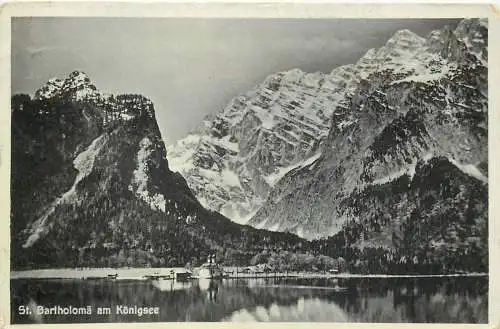Ansichtskarte Königsee St. Bartholomä versandt 1932