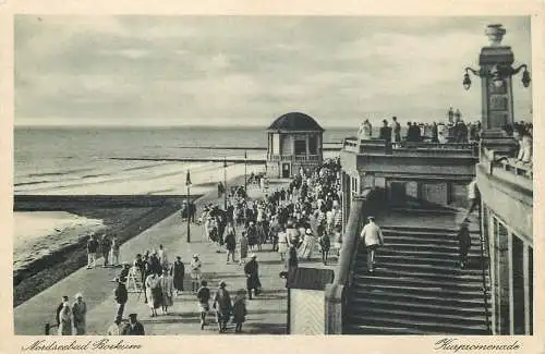Ansichtskarte Nordseebad Borkum Kurpromenade versandt 1930