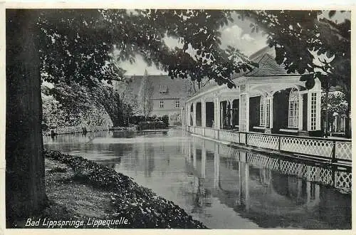 Ansichtskarte Bad Lippspringe Lippequelle versandt 1937