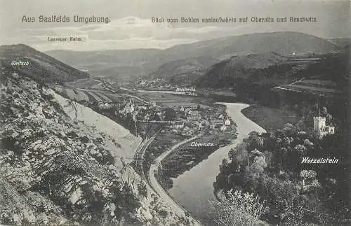 Ansichtskarte Saalfeld Obernitz Reschwitz Blick vom Bohlen nicht versandt