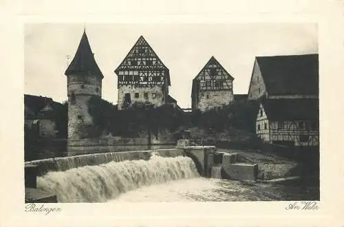 Ansichtskarte Balingen Zollernschloss am Wehr nicht versandt