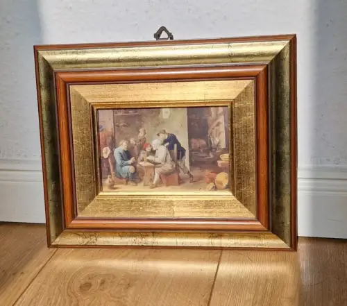 Vintage Wandbild * Collection Cristina * Kartenspieler von  David Teniers *