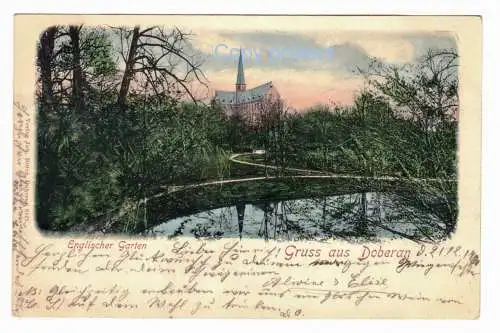 [Ansichtskarte] Englischer Garten      Gruss aus Doberan. 