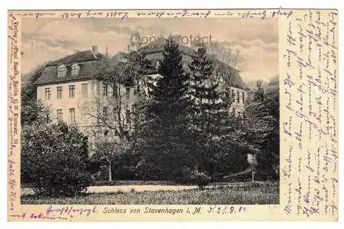 [Ansichtskarte] Schloss von Stavenhagen i.M. 