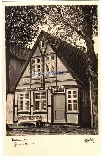 [Echtfotokarte schwarz/weiß] Warnemünde Heimatmuseum  1932    Signatur : Eschenburg. 