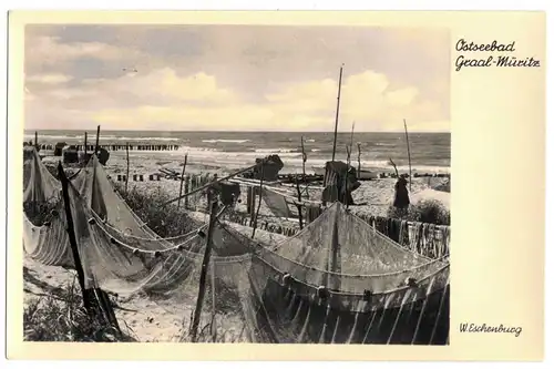 [Echtfotokarte schwarz/weiß] Ostseebad Graal-Müritz            Signatur W. Eschenburg. 