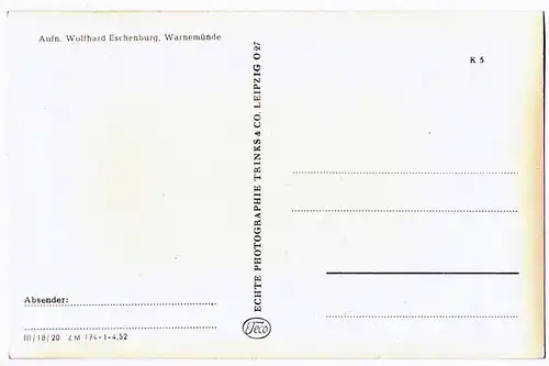 [Echtfotokarte schwarz/weiß] Ostseebad Graal-Müritz            Signatur W. Eschenburg. 