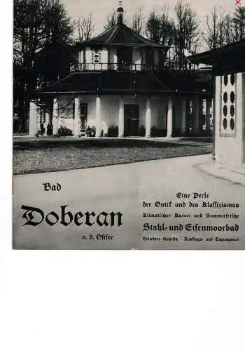 Rat der Stadt  Bad Doberan: Bad Doberan n.d. Ostsee 1935 - Eine Perle der Gotik und des Klassizismus , Stahl- und Eisenmoorbad. 
