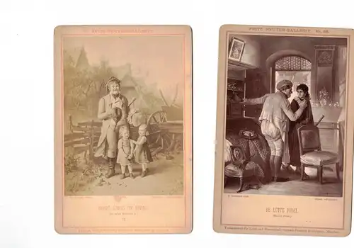 Beckmann, Conrad: Fritz-Reuter-Gallerie. Nach den Original-Gemälden photographirt  - Cabinet-Ausgabe. Sammelmappe mit Originalaufnahmen (18 von 30 Blättern). 