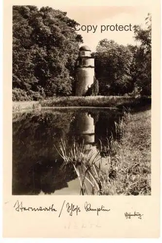 [Echtfotokarte schwarz/weiß] Sternwarte Schloß Remplin                          Signatur : Eschenburg. 