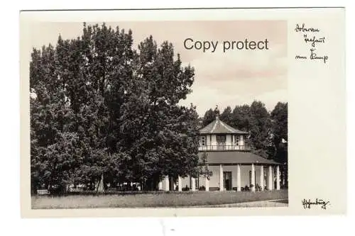 [Echtfotokarte schwarz/weiß] Doberan  Teehaus am Kamp     1934                  Signatur : Eschenburg. 