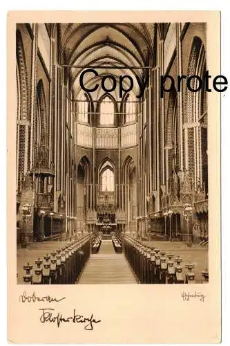 [Echtfotokarte schwarz/weiß] Doberan  Klosterkirche   1934          Signatur : Eschenburg. 