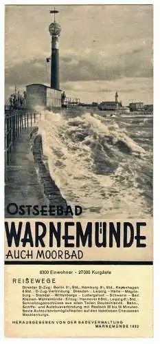 Badeverwaltung Warnemünde (Hrg.): Ostseebad Warnemünde 1932, auch Moorbad. 