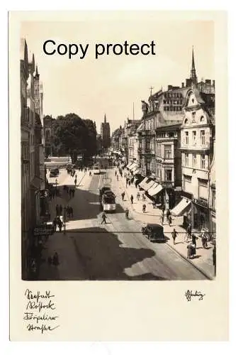 [Echtfotokarte schwarz/weiß] Seestadt Rostock  Kröpeliner Straße  1934       Signatur : Eschenburg. 