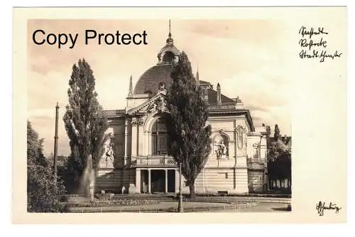 [Echtfotokarte schwarz/weiß] Seestadt Rostock  Stadttheater   1934     Signatur : Eschenburg. 