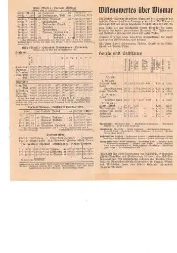 Landesfremdenverkehrsverband Mecklenburg: Seestadt Wismar 1934 - Die Stadt der Backsteingotik an der Ostsee. 