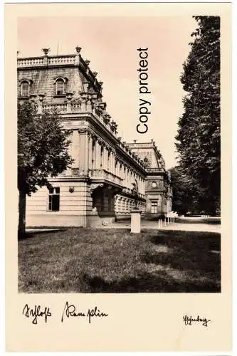 [Echtfotokarte schwarz/weiß] Schloß Remplin   1934                     Signatur : Eschenburg. 