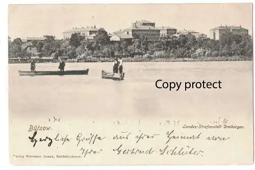 [Ansichtskarte] Bützow 1903 Landes-Strafanstalt Dreibergen. 
