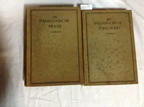 Brahn, Max und Max Döring: Archiv für Pädagogik. I. Teil: Die Pädagogische Praxis. Neue Folge des "Praktischen Schulmanns". II. Teil: Die Pädagogische Forschung - 1. Jahrgang in 2 Bänden. 