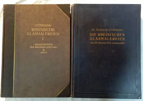 Oidtmann, Heinrich: Die rheinischen Glasmalereien vom 12. bis zum 16. Jahrhundert - Gekrönte Preisschrift der Mevissen-Stiftung, Band 1 (1912) und Band 2 (1929). 