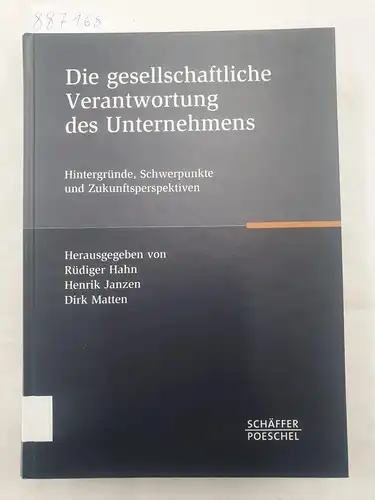 Hahn, Rüdiger (Hrsg.), Gerd Rainer Wagner Henrik Janzen (Hrsg.) u. a: Die gesellschaftliche Verantwortung des Unternehmens - Hintergründe, Schwerpunkte und Zukunftsperspektiven 
 Festschrift für Professor Dr. Gerd Rainer Wagner. 