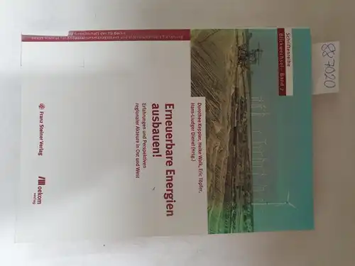 Keppler, Dorothee , Heike  Walk und Eric Töpfer: Erneuerbare Energien ausbauen! : Erfahrungen und Perspektiven regionaler Akteure in Ost und West
 (= Blickwechsel ; Bd. 7). 