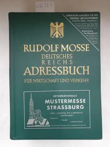 Rudolf Mosse: Deutsches Reichs-Adressbuch für Wirtschaft und Verkehr, Band 2: Baden-Württemberg, Bayern, Rheinland-Pfalz, Saarland, Ortsregister. 