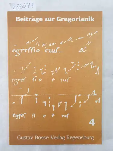 Agustoni, Luigi und Rupert Fischer (Hrsg.): Beiträge zur Gregorianik : Forschung und Praxis : Band 4 : (neuwertiges Exemplar) 
 Restitution : Beitrag : Bericht : Mitteilungen der AISCGre : Offertorien. 