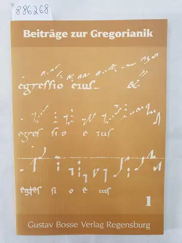 Agustoni, Luigi und Rupert Fischer (Hrsg.): Beiträge zur Gregorianik : Forschung und Praxis : Band 1 : (fast neuwertiges Exemplar) 
 Restitution : Beitrag : Bericht : Mitteilungen der AISCGre : Offertorien. 