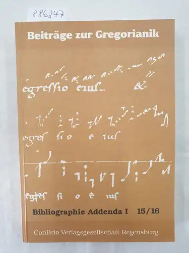 Agustoni, Luigi und Rupert Fischer (Hrsg.): Beiträge zur Gregorianik : Forschung und Praxis : Band 15/16 
 Restitution : Beitrag : Bericht : Mitteilungen der AISCGre : Offertorien. 