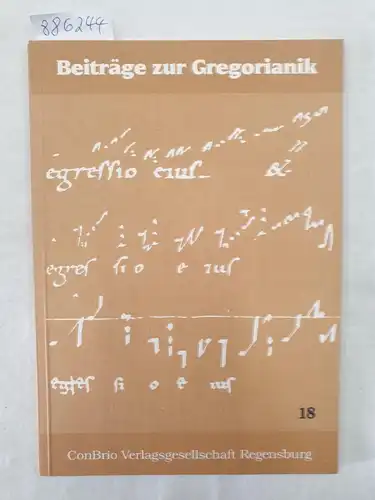 Agustoni, Luigi und Rupert Fischer (Hrsg.): Beiträge zur Gregorianik : Forschung und Praxis : Band 18 
 Restitution : Beitrag : Bericht : Mitteilungen der AISCGre : Offertorien. 