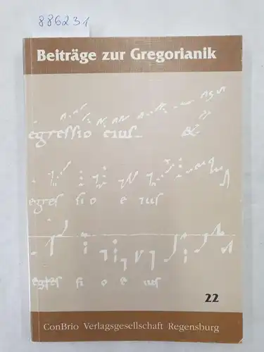 Agustoni, Luigi und Rupert Fischer (Hrsg.): Beiträge zur Gregorianik : Forschung und Praxis : Band 22 
 Restitution : Beitrag : Bericht : Mitteilungen der AISCGre : Offertorien. 