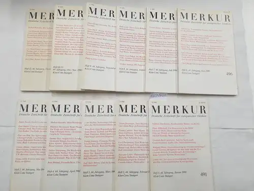 Moras, Joachim und Hans Paeschke (Hrsg.): (1990) Merkur : Deutsche Zeitschrift für europäisches Denken : Jhg. 1990 : Komplett. 