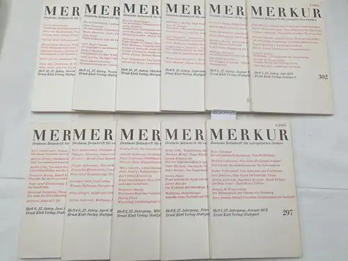 Moras, Joachim und Hans Paeschke (Hrsg.): (1973) Merkur : Deutsche Zeitschrift für europäisches Denken : Jhg. 1973 : Komplett. 