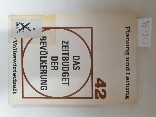 Lippold, Gerhard: Das Zeitbudget der Bevölkerung 
 (Planung und Leitung der Volkswirtschaft : Heft 42). 