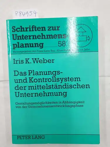 Weber, Iris K: Das Planungs- und Kontrollsystem der mittelständischen Unternehmung 
 (Schriften zur Unternehmensplanung : Band 58). 