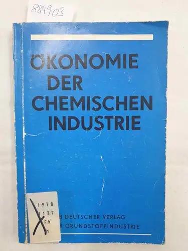 Jakobson, V. D: Ökonomie der chemischen Industrie. 