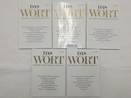 Zluhan, Friedrich (Hrsg.): Das Wort : Zeitschrift für ein vertieftes Christentum : Jahrgang 69 : 1999 : Konvolut 5 Hefte 
 (Heft Nr. 1, 2, 3, 4 und 5). 