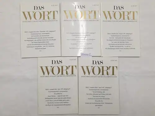 Zluhan, Friedrich (Hrsg.): Das Wort : Zeitschrift für ein vertieftes Christentum : Jahrgang 67 : 1997 : Konvolut 5 Hefte 
 (Heft Nr. 2, 3, 4, 5 und 6). 